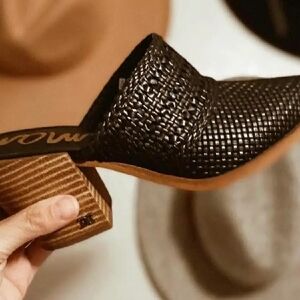 Sam Edelman stylish black woven women's shoes